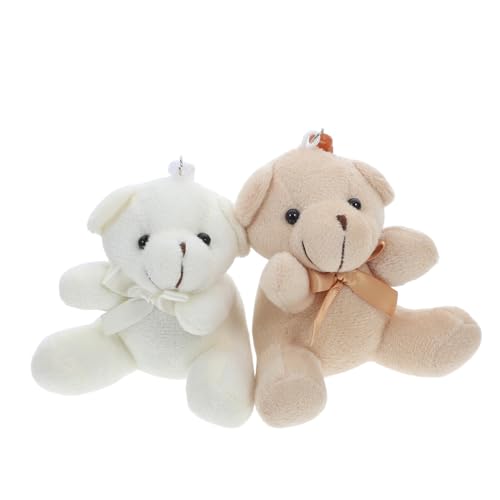 HAWILLOSCH Mini Plüschbär Schlüsselanhänger Set Schleife Niedlicher Stofftier Für Hochzeit Und Mädchen von HAWILLOSCH