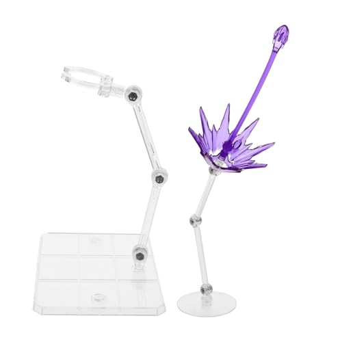 HAWILLOSCH 2 Stück Action-figurenständer Mit Spezialeffekten, Durchsichtiger Kunststoff-displayhalter Für Mini-Puppen, Modell-stützständer Für Sammlerfiguren von HAWILLOSCH