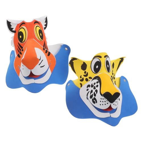 HAWILLOSCH 2 Stück Cartoon Tiger Leopard für Eltern Junge Mädchen Aktivitäten Lustige Tierkopfbedeckung für Bühnenaufführungen und Partys HAWILLOSCH 2 Stück Cartoon Tiger Leopard für Eltern Junge Mädchen Aktivitäten Lustige Tierkopfbedeckung für Bühnenaufführungen und Partys von HAWILLOSCH