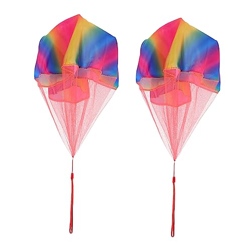 HAWILLOSCH 2 Stück Handwurf-Fallschirm Stoff Colorful HAWILLOSCH 2 Stück Handwurf-Fallschirm Stoff Colorful von HAWILLOSCH