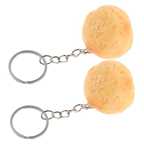 HAWILLOSCH 2 Stück Realistische Meeresfrüchte Schlüsselanhänger Detailgetreue Takoyaki Anhänger Niedliche Simulation Food Charms für Taschen Rucksäcke Geschenkidee für Erwachsene von HAWILLOSCH