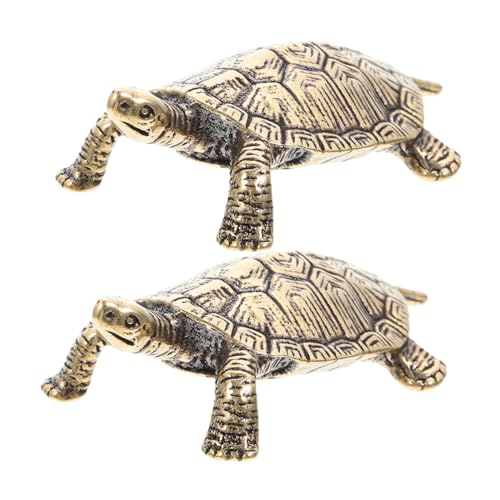 HAWILLOSCH 2stücke Vintage Messing Schildkröten Statue Kleine Goldene Dekoration Für Glück Und Langlebigkeit Für Badezimmer Wohn Und Arbeitsräume Als Tisch Oder Regalornament HAWILLOSCH 2stücke Vintage Messing Schildkröten Statue Kleine Goldene Dekoration Für Glück Und Langlebigkeit Für Badezimmer Wohn Und Arbeitsräume Als Tisch Oder Regalornament von HAWILLOSCH