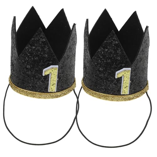 HAWILLOSCH Baby-Geburtstagsparty-Hut-Set 2-teilig Krone Stirnband Pailletten für Kinderfeiern HAWILLOSCH Baby-Geburtstagsparty-Hut-Set 2-teilig Krone Stirnband Pailletten für Kinderfeiern von HAWILLOSCH