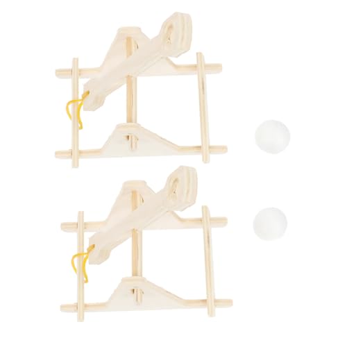 HAWILLOSCH 2 Stück Technologie Kleine Produktion Vorbau-Set Für Kinderpädagogische Spielzeuge Katapult-Set Für Katapultspielzeug Für Katapult-bausatz Katapult-kit Hölzern von HAWILLOSCH