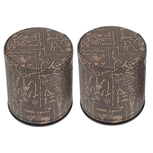 HAWILLOSCH 2 Stück Teiliges Leder Würfelbecher mit Ägyptischem Muster Großer Kapazität Robustes Material für Ktv Bar und Party Unterhaltung Kompakt und Leicht Tragbar Würfelhalter für HAWILLOSCH 2 Stück Teiliges Leder Würfelbecher mit Ägyptischem Muster Großer Kapazität Robustes Material für Ktv Bar und Party Unterhaltung Kompakt und Leicht Tragbar Würfelhalter für von HAWILLOSCH