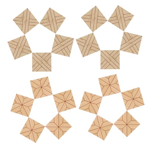 HAWILLOSCH 20 Stück Miniatur-bodenfliesen Für Puppenhäuser: Retro-holzfliesen Für Mini-küche, Wohnzimmer, Schlafzimmer, Dekoration, Mini-hauszubehör von HAWILLOSCH
