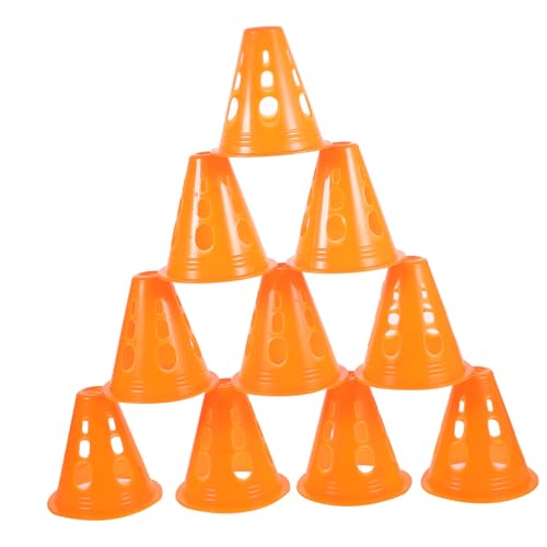 HAWILLOSCH 20 Stück Skates-hindernis Zapfen Ausbildung Sportkegel Sport Mini- Hindernisparcours Drinnen Trainingsmarkierungskegel Simulation Straßenschild Plastik Orange von HAWILLOSCH