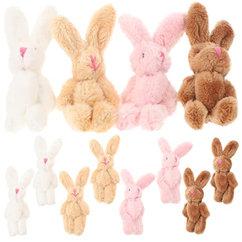 HAWILLOSCH 20Stücke Mini Plüsch Kaninchen Kleine Gelenkhasen Puppen Und Süßes Hasenschmuck Und Kaninchenverzierung Für DIY Handarbeiten Und Kreative von HAWILLOSCH