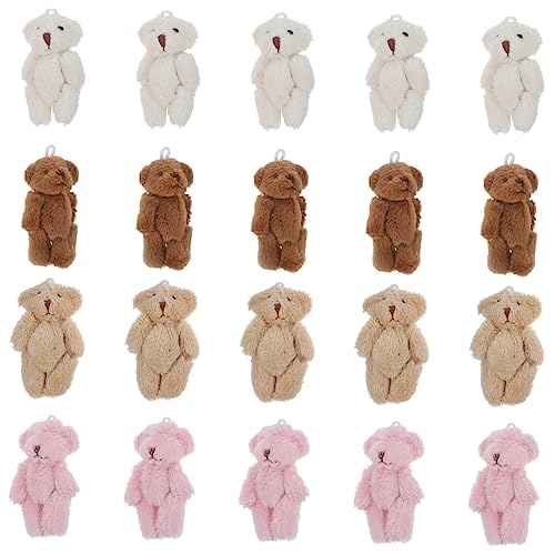 HAWILLOSCH 20Stücke Plüschspielzeug Farbige Plüschbären für DIY Bastelprojekte Schlüsselanhänger und Dekoration für und Kreative Accessoires von HAWILLOSCH