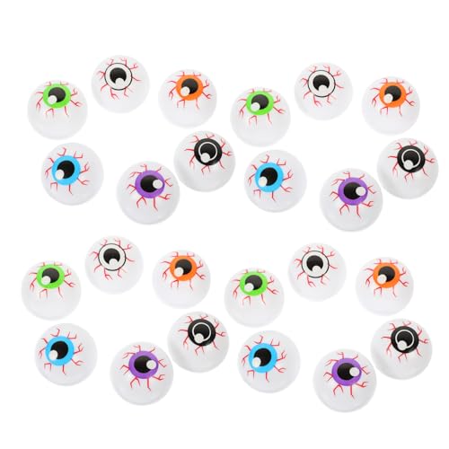 HAWILLOSCH 24 Stück Teiliges Halloween Party Bunte Hohle Augäpfel Gruseldeko Horror Party Requisiten für Halloween Deko und Giveaways HAWILLOSCH 24 Stück Teiliges Halloween Party Bunte Hohle Augäpfel Gruseldeko Horror Party Requisiten für Halloween Deko und Giveaways von HAWILLOSCH