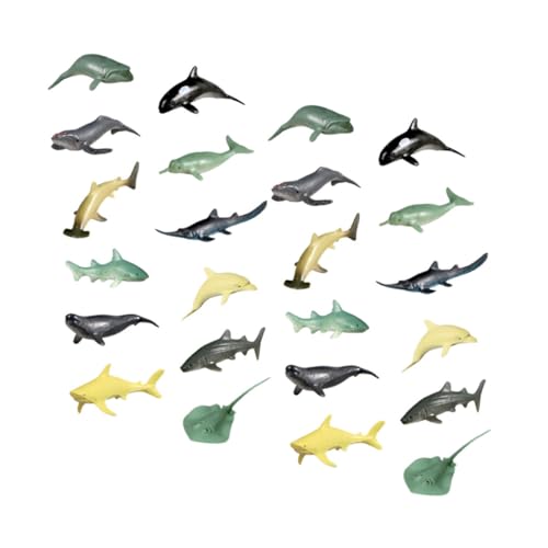 HAWILLOSCH 24 Stück Teiliges Realistische Künstliche Meeresbewohner Figuren aus PVC Detailgetreue Tiermodelle Dekoration für Aquarium Sichere Stabile Fische Ornamente HAWILLOSCH 24 Stück Teiliges Realistische Künstliche Meeresbewohner Figuren aus PVC Detailgetreue Tiermodelle Dekoration für Aquarium Sichere Stabile Fische Ornamente von HAWILLOSCH