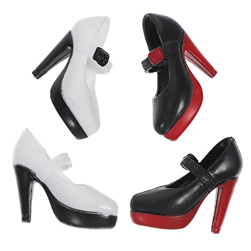 HAWILLOSCH 2Paare Puppenschuhe Hochhackige Miniaturschuhe für Puppen Puppenzubehör für Kreative Spielideen HAWILLOSCH 2Paare Puppenschuhe Hochhackige Miniaturschuhe für Puppen Puppenzubehör für Kreative Spielideen von HAWILLOSCH