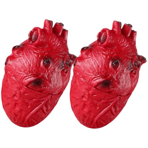 HAWILLOSCH 2Stücke Halloween Fake Herz Simulationskörper Organ Requisiten Gruselige Dekoration Für Halloween Menschliche Deko Für Partys Und Events HAWILLOSCH 2Stücke Halloween Fake Herz Simulationskörper Organ Requisiten Gruselige Dekoration Für Halloween Menschliche Deko Für Partys Und Events von HAWILLOSCH