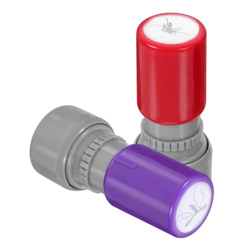 HAWILLOSCH 2Stücke Lustige Stempel Selbstfärbende Stempel Für Streichspiele Realistische Insekten Und Festival Party Streiche von HAWILLOSCH