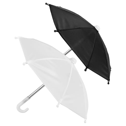 HAWILLOSCH 2Stücke Mini Regenschirm Dekoration für Puppenhaus Zubehör für Mini Realistische Puppenschirme für Kreative Deko und Rollenspiele von HAWILLOSCH