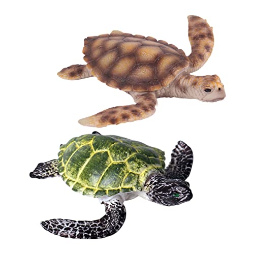 HAWILLOSCH 2Stücke Schildkrötenmodelle Realistische Meerestierfiguren Große und Kleine Lernspielzeug für Dekoration für Meeresliebhaber HAWILLOSCH 2Stücke Schildkrötenmodelle Realistische Meerestierfiguren Große und Kleine Lernspielzeug für Dekoration für Meeresliebhaber von HAWILLOSCH