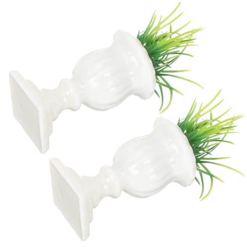 HAWILLOSCH 2Stücke Topfpflanzenmodell Marmorsäule Vase für Puppenhaus Dekoration Künstliche Pflanzen für Garten Lifelike Bonsai für Heim und Terrarium Deko HAWILLOSCH 2Stücke Topfpflanzenmodell Marmorsäule Vase für Puppenhaus Dekoration Künstliche Pflanzen für Garten Lifelike Bonsai für Heim und Terrarium Deko von HAWILLOSCH