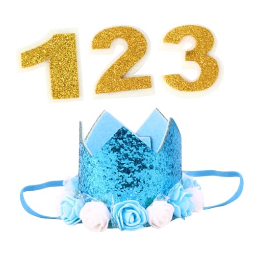 HAWILLOSCH Geburtstagskronenhut-set 3er-pack Partyhüte Für Kleinkinder Blumen Foto-requisiten Für 1-jährige Und 2-jährige Jungen Und Mädchen HAWILLOSCH Geburtstagskronenhut-set 3er-pack Partyhüte Für Kleinkinder Blumen Foto-requisiten Für 1-jährige Und 2-jährige Jungen Und Mädchen von HAWILLOSCH