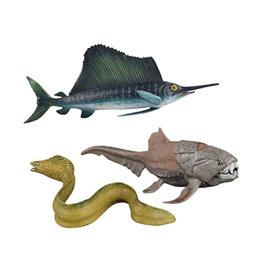 HAWILLOSCH 3stück Simuliertes Tier Lebensechte Segelfisch Muraenesox Cinereus Und Dunkleosteus Kunststoff Dekoration Für Zuhause Und Geschäfte Mini Tier Ornamente HAWILLOSCH 3stück Simuliertes Tier Lebensechte Segelfisch Muraenesox Cinereus Und Dunkleosteus Kunststoff Dekoration Für Zuhause Und Geschäfte Mini Tier Ornamente von HAWILLOSCH