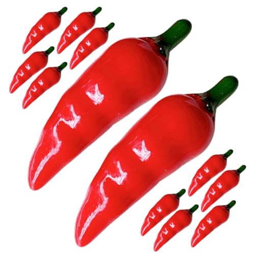 HAWILLOSCH 30 Stück Simuliertes Gemüse Food-Fotografie-Requisite Kleine Chili-Dekoration Party Künstliches Gemüsemodell Simulation Falscher Chili Falsches Chili Mini-Chili Rot Schaum von HAWILLOSCH