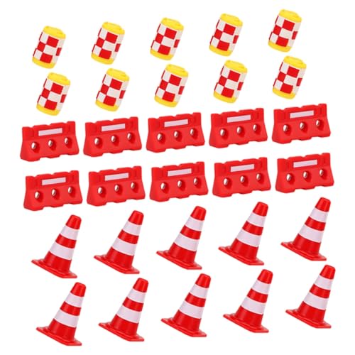 HAWILLOSCH 30Stücke Mini Verkehrsabsperrungen Spielzeugset Rote Rote Wasserbarrieren und Gelbe Warnfässer für Verkehrsszenen und Pädagogische Spiele HAWILLOSCH 30Stücke Mini Verkehrsabsperrungen Spielzeugset Rote Rote Wasserbarrieren und Gelbe Warnfässer für Verkehrsszenen und Pädagogische Spiele von HAWILLOSCH