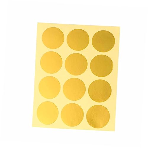 HAWILLOSCH 360 Stück Modische Aufkleber Kreativer Siegelaufkleber Aufkleber Aus Goldfolienpapier Stilvolle Aufkleber Schicke Etiketten Golden von HAWILLOSCH