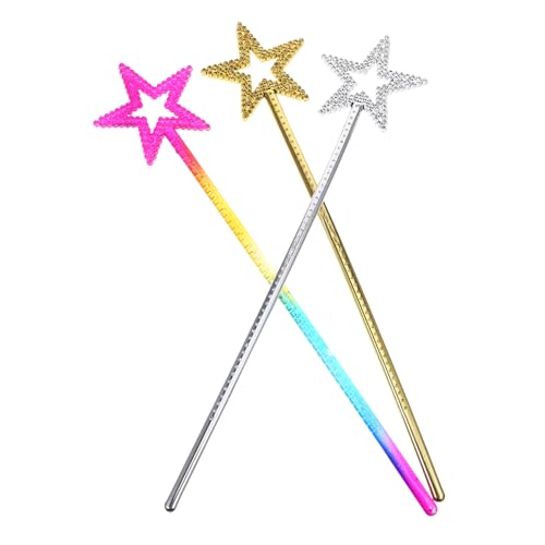 HAWILLOSCH 3Stücke Feenstäbe Glitzernde Sternen Zauberstäbe für Requisiten für Prinzessinnen Geburtstagsfeiern Halloween und Fotografie HAWILLOSCH 3Stücke Feenstäbe Glitzernde Sternen Zauberstäbe für Requisiten für Prinzessinnen Geburtstagsfeiern Halloween und Fotografie von HAWILLOSCH