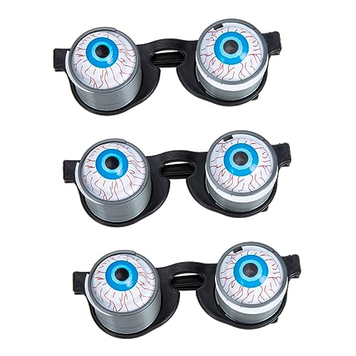 HAWILLOSCH 3Stücke Gruselige Augapfelbrille für Halloween Lustige Partybrille für Streiche Cosplay und Partys Gruselige Dekorationen und Kreative Scherze HAWILLOSCH 3Stücke Gruselige Augapfelbrille für Halloween Lustige Partybrille für Streiche Cosplay und Partys Gruselige Dekorationen und Kreative Scherze von HAWILLOSCH