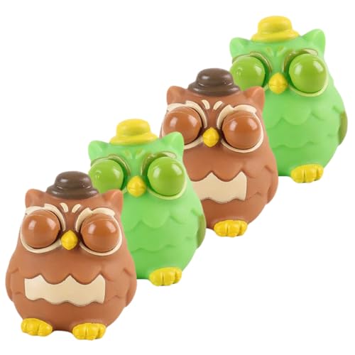 HAWILLOSCH 4 Pcs Pop Eyed Eule Party Favors Strumpf Stuffers Ostern Korb Stuffers PVC von HAWILLOSCH