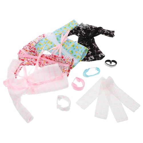HAWILLOSCH Puppen-nachtwäsche-Set 4-teilig Schlafanzug Bademantel Mit Stirnband Handtuch Komplettes Spielset Für Mädchen HAWILLOSCH Puppen-nachtwäsche-Set 4-teilig Schlafanzug Bademantel Mit Stirnband Handtuch Komplettes Spielset Für Mädchen von HAWILLOSCH