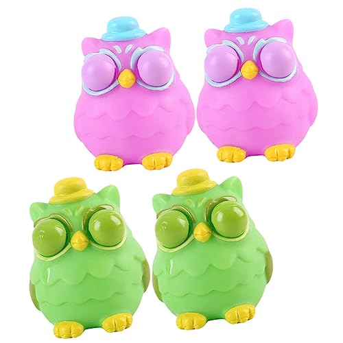 HAWILLOSCH 4 Stück Pop Eyed Owl Toy Party Favors Strumpffüller Osterkorbfüller von HAWILLOSCH
