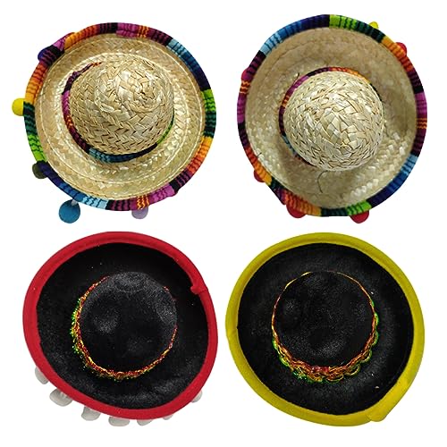 HAWILLOSCH Mexikanischer Hut Stirnband-set 4-teilig Hüte Sombrero Kopfbedeckung Für Erwachsene Jungen Und Mädchen HAWILLOSCH Mexikanischer Hut Stirnband-set 4-teilig Hüte Sombrero Kopfbedeckung Für Erwachsene Jungen Und Mädchen von HAWILLOSCH