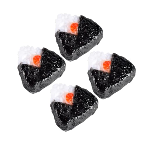 HAWILLOSCH 4 stücke Dreieck Sushi Form Mini Japanischen Foto Prop Gefälschte Reis Modell HAWILLOSCH 4 stücke Dreieck Sushi Form Mini Japanischen Foto Prop Gefälschte Reis Modell von HAWILLOSCH