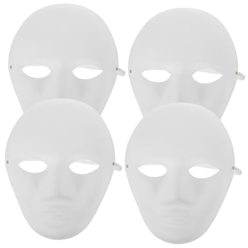 HAWILLOSCH 4 Stück Teiliges DIY Weiße Blanko Masken aus Umweltfreundlichem Papier für Halloween Kostüm Party Bühnenauftritte zum Bemalen und Kreativen Gestalten für Erwachsene HAWILLOSCH 4 Stück Teiliges DIY Weiße Blanko Masken aus Umweltfreundlichem Papier für Halloween Kostüm Party Bühnenauftritte zum Bemalen und Kreativen Gestalten für Erwachsene von HAWILLOSCH