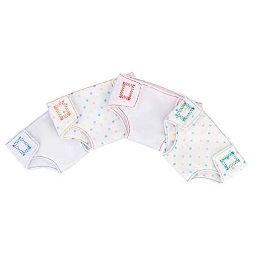 HAWILLOSCH 4 Stück Teiliges Puppenwindeln für Puppen Lustige Wickelspiele und Kleidung für Puppen Einfach Anzulegen und Abnehmbar Zubehör für Fantasievolles von HAWILLOSCH
