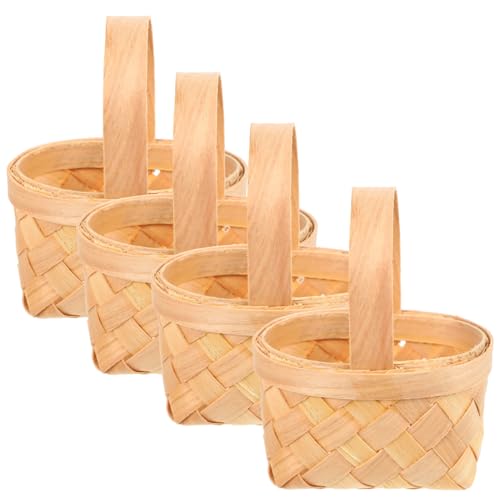 HAWILLOSCH 4 Stücke Empfindliche Holzkörbe Gewebte Körbe Hängende Körbe HAWILLOSCH 4 Stücke Empfindliche Holzkörbe Gewebte Körbe Hängende Körbe von HAWILLOSCH