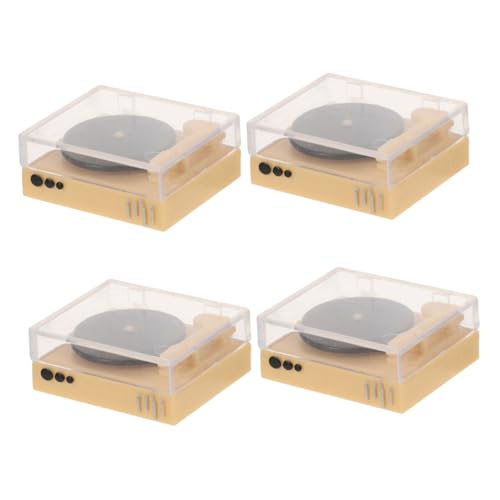 HAWILLOSCH 4-teiliges Miniatur-musikzubehör Für Puppenhäuser: DIY-mini-cd-Player Und Plattenspieler-Modell – Kleines Hausmöbel- Für Wohnzimmer Und Schlafzimmer von HAWILLOSCH