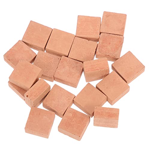HAWILLOSCH 40 Stück Simuliertes Ziegelmodell Mini Gebäude Terrakotta kleine Ziegelsteine Sandtisch Ziegeldekore winzige Ziegel Bausteine ​​Bauen Ziegel für den Garten Ton rot von HAWILLOSCH