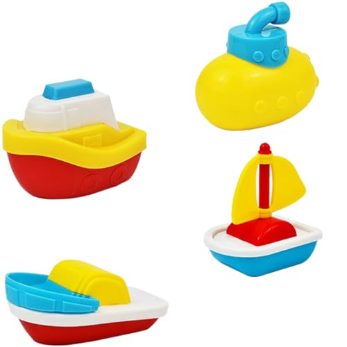 HAWILLOSCH 4Stücke Badespielzeug für Cartoon Spielboot aus Sicherem die Badewanne und Duschspielzeug für Kleinkinder Fördert Kreatives und Sensorisches HAWILLOSCH 4Stücke Badespielzeug für Cartoon Spielboot aus Sicherem die Badewanne und Duschspielzeug für Kleinkinder Fördert Kreatives und Sensorisches von HAWILLOSCH