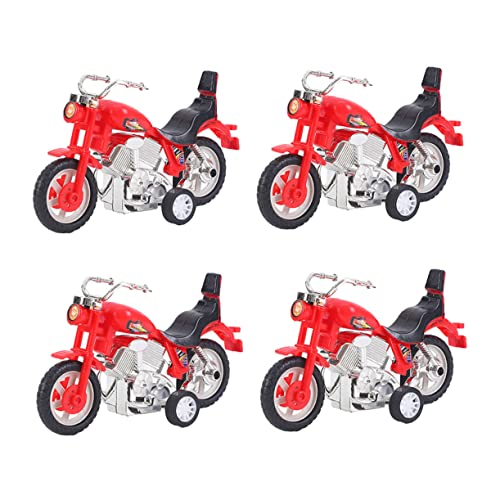 HAWILLOSCH 4stücke Rückziehmotorräder Spielzeug Motorräder Zufälligen Farben Für Geburtstagsgeschenke Motorischen Fähigkeiten von HAWILLOSCH