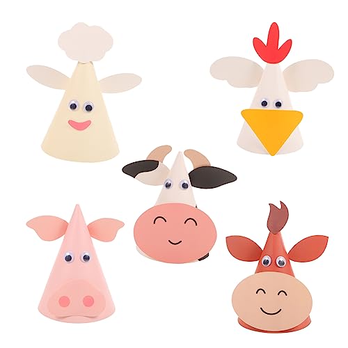 HAWILLOSCH 5 Stück Teiliges Geburtstagsmützen mit Einzigartigem Tierdesign Hühnchen Rotes Rind Schaf Schwein Kuh Niedliche Partyhüte für Jungen und Kindergeburtstage HAWILLOSCH 5 Stück Teiliges Geburtstagsmützen mit Einzigartigem Tierdesign Hühnchen Rotes Rind Schaf Schwein Kuh Niedliche Partyhüte für Jungen und Kindergeburtstage von HAWILLOSCH