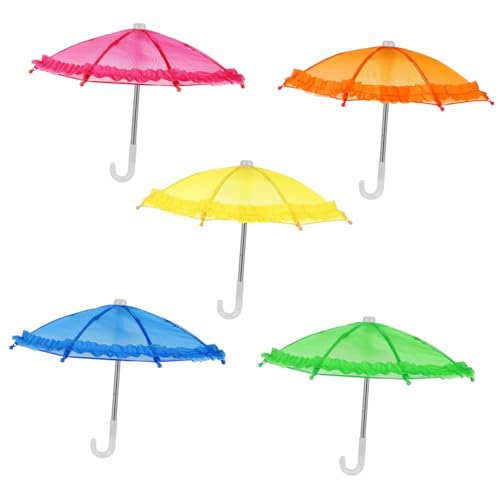HAWILLOSCH 5St Spielzeugschirm Puppe tragbar Auto Miniatur für kinderspielzeug Children Toys miniregenschrim süßer Regenschirm winziges Regenschirmmodell Stoff von HAWILLOSCH
