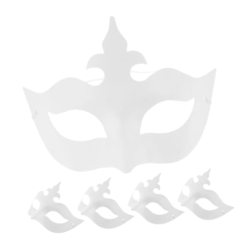 HAWILLOSCH 5pcs DIY White Paper Masken Für Erwachsene Mardi Gras Masken Halbgesicht Maskerade Maske Für Karnevalskostümpartys Und Festliche Veranstaltungen von HAWILLOSCH