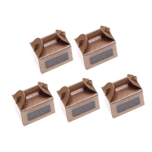 HAWILLOSCH 5pcs Mini Cake Box Spielzeug Miniatur Dessert Box Ornamente Puppenhaus Mini Boxen Elegante Mini -dessertbox Für DIY Miniaturszene von HAWILLOSCH