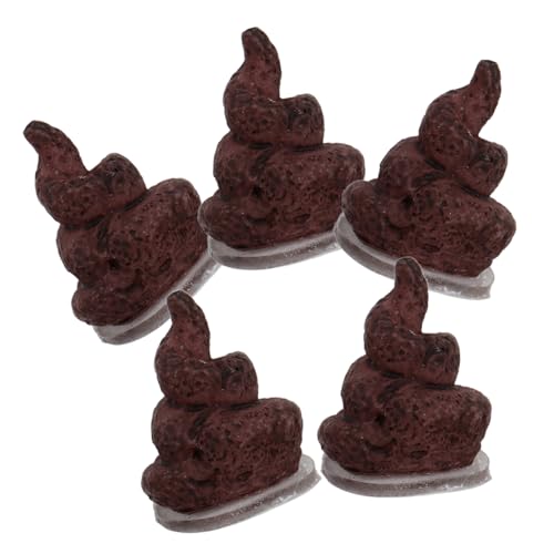 HAWILLOSCH 5st Simulation Poop Süßes Poop-Spiel Fälschen KOT Lustige Poop-Spiele Süße Kotparty Lustiges Poop- Lustiges Poop-Modell Lustige Gefälschte Poop Harz Light Brown von HAWILLOSCH