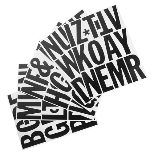 HAWILLOSCH Vinyl-buchstabenaufkleber – 6 Bögen Selbstklebende Alphabet-Aufkleber für Briefkästen Heimdekoration Wetterfest & von HAWILLOSCH