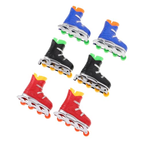 HAWILLOSCH 6 Paare Teiliges Set mit Tragbaren Fingerboards Schwarz Rot und Blau Desktop für Reisen Büro und Spaß Am Arbeitsplatz von HAWILLOSCH