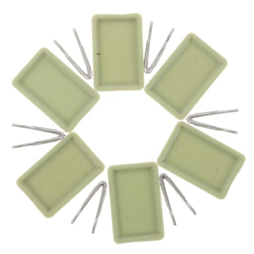 HAWILLOSCH 6 Sätze Teiliges Miniatur Backblech mit Servierzange für Puppenhaus Küche Lebensnahe Miniatur Kuchenform DIY Zubehör für Kreative Puppenhaus Bäckerei Dekoration von HAWILLOSCH