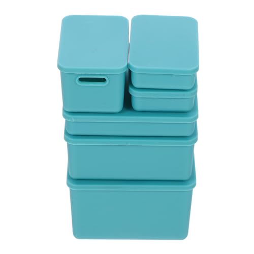 HAWILLOSCH 6 Stück Miniatur Aufbewahrungsbox Puppenhaus Behälter Mini Aufbewahrungskoffer Puppe Kleine Behälter Mit Deckel Kleiner Perlenhalter Mini Mini Boxen Grüner von HAWILLOSCH