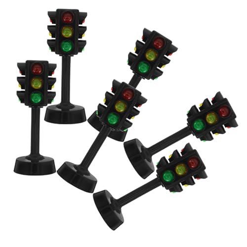 HAWILLOSCH 6 Stück Spielzeug-ampel, DIY-Verkehrsschild-Modell, Spielzeug Für Kinder, Partygeschenke, Verkehrssignallampe, Ampel-Charm Für Vorgetäuschtes Spielen Und Bildung von HAWILLOSCH